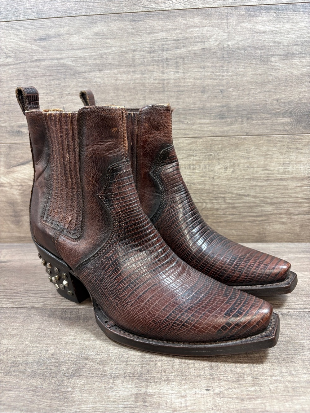 Idyllwind Moxie Western Brown Studded Booties Cowgirl Boots Womens Size 6 B